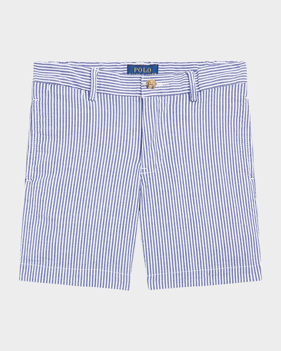 Boy's Seersucker Preppy Shorts, Size 2-